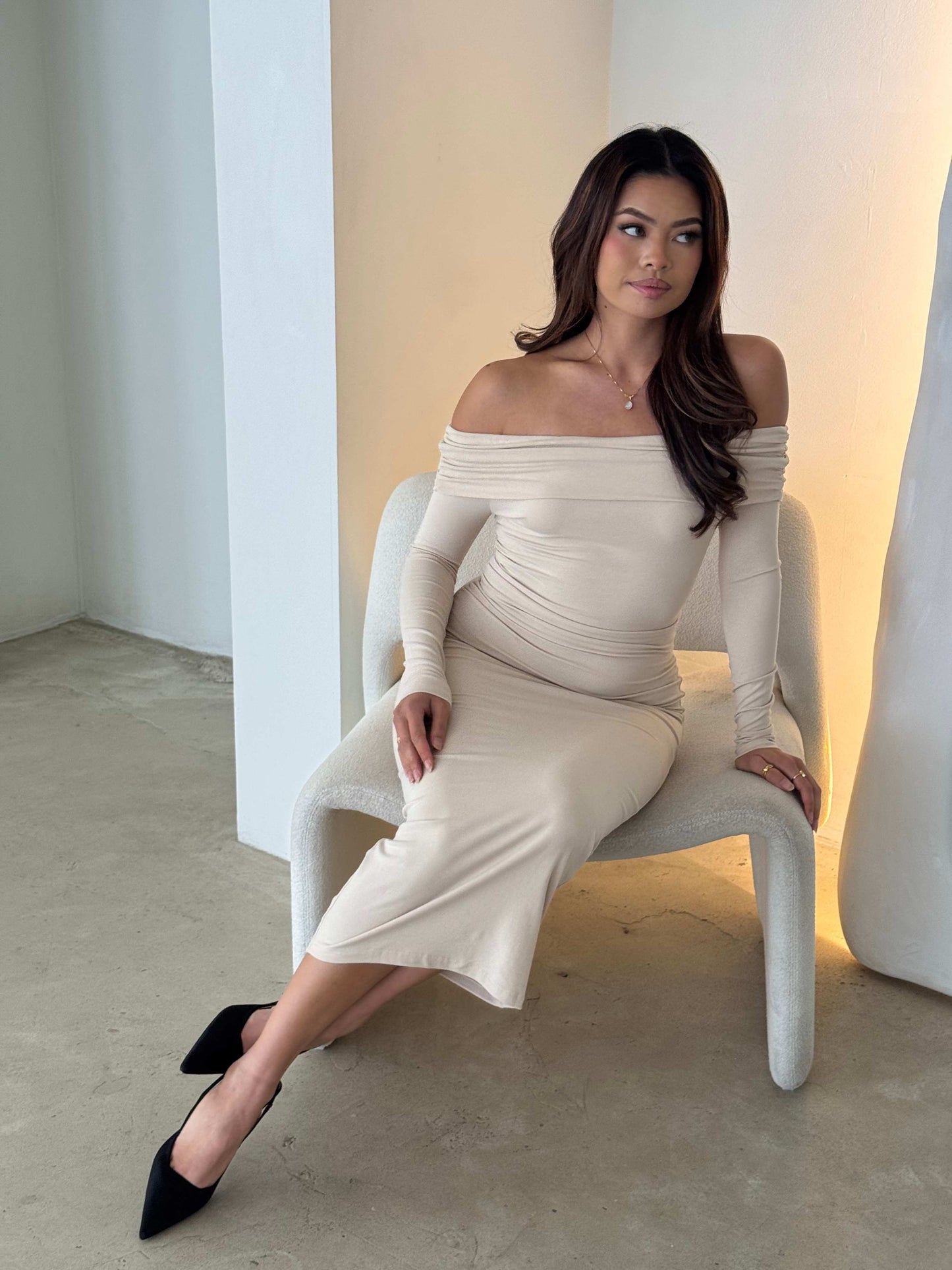 VALARIE DRESS - BEIGE