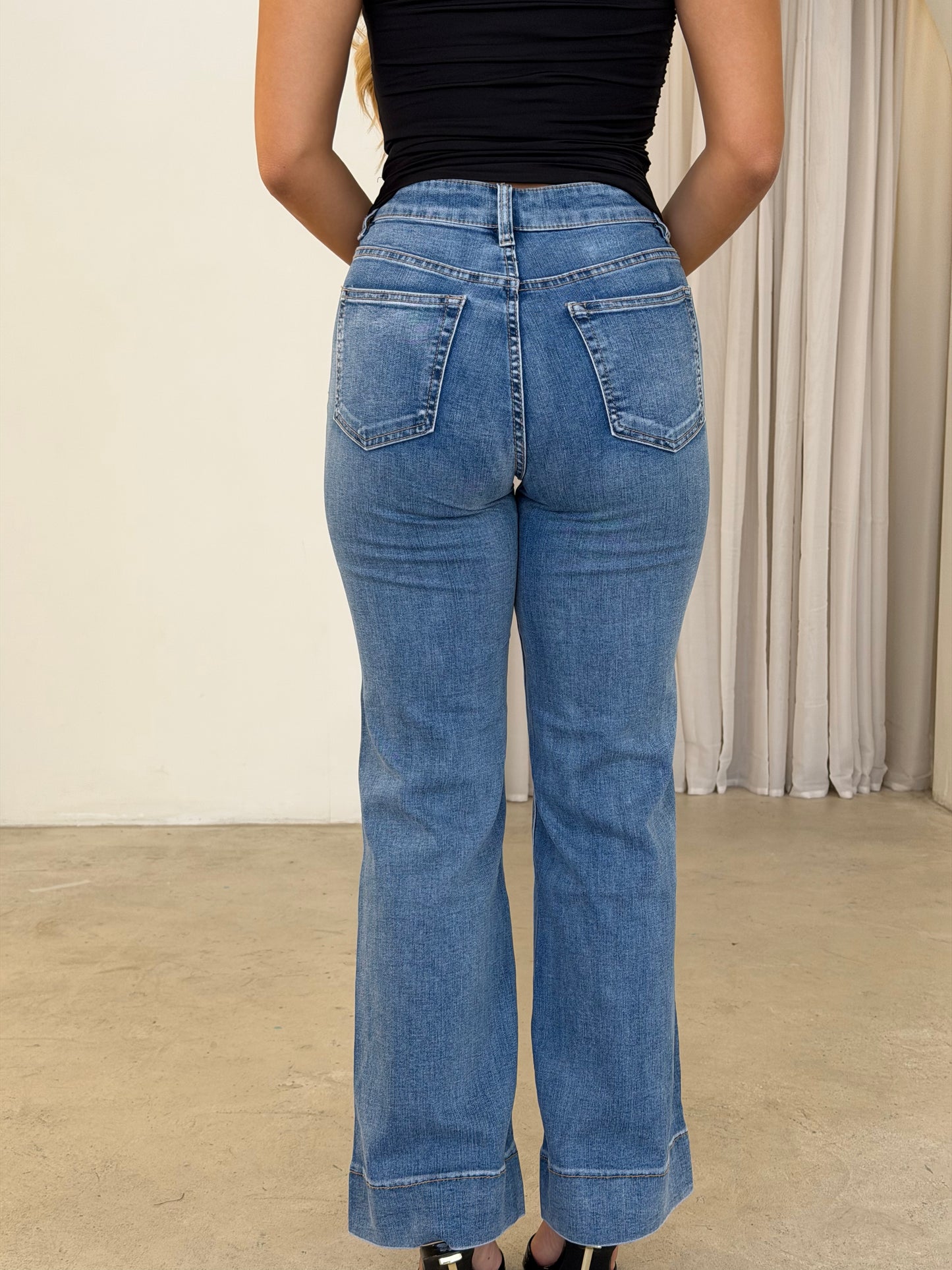 TIANA JEANS - MID BLUE DENIM