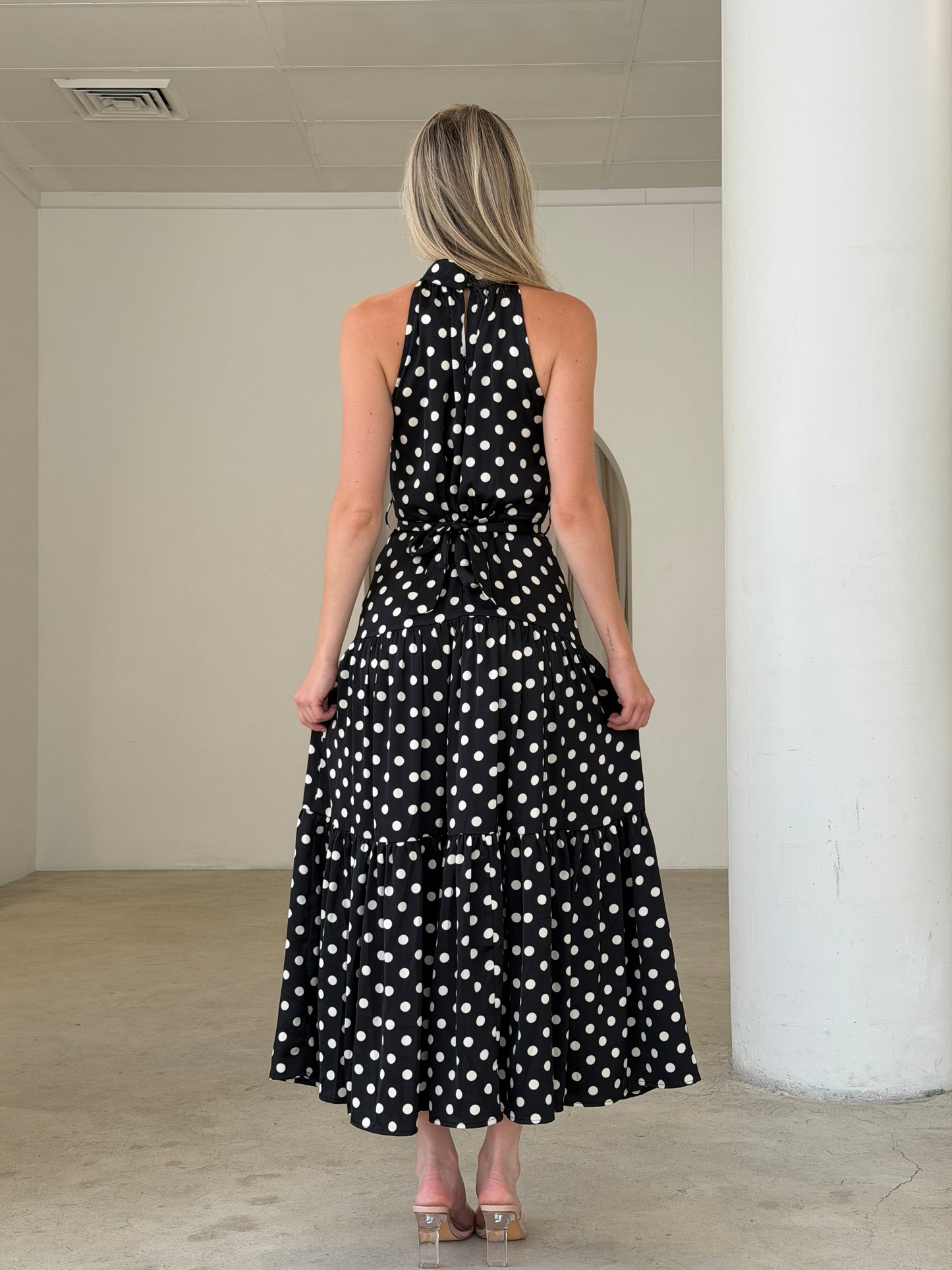 MARA DRESS - BLACK/WHITE