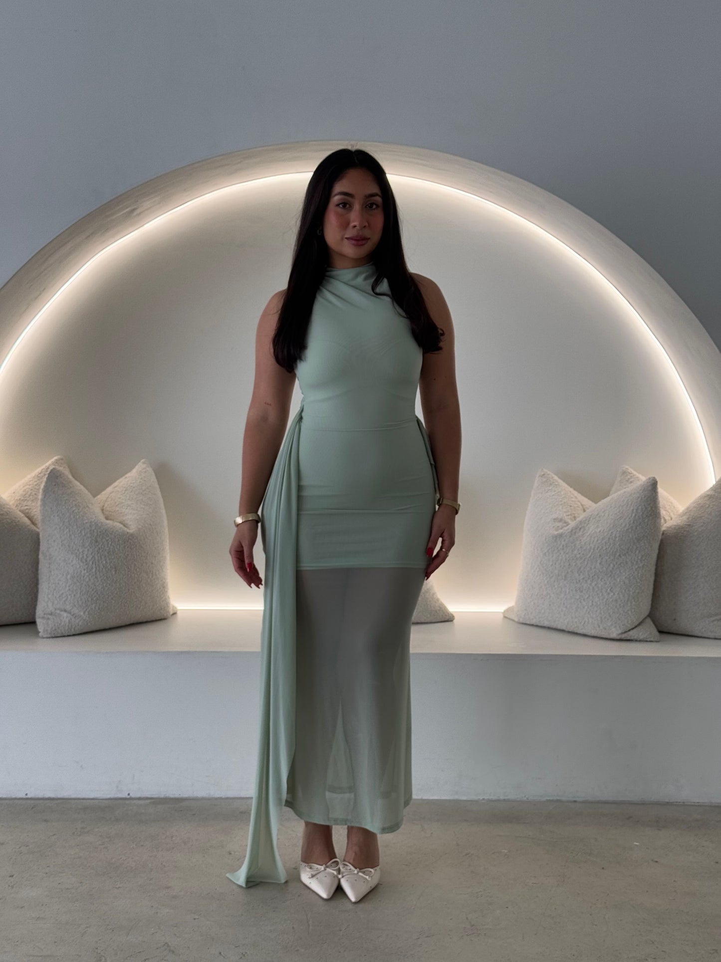 RIRI DRESS - SAGE