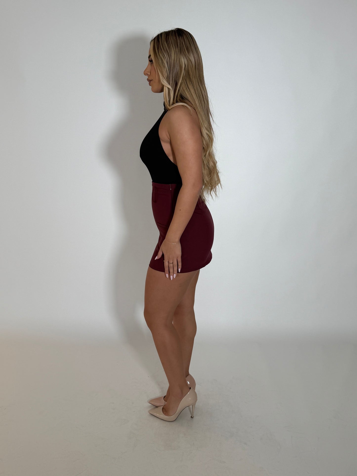 ELISE SKORT/SKIRT - MERLOT