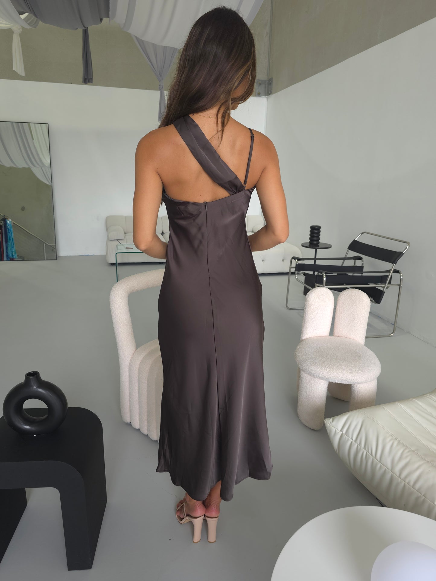 AURA DRESS - CHOCOLATE BROWN
