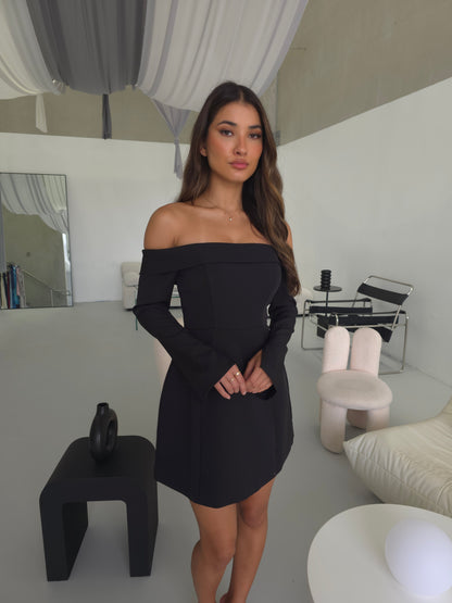 ROSE DRESS - BLACK