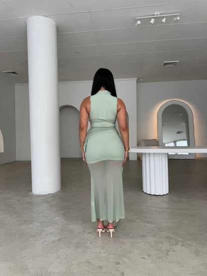 RIRI DRESS - SAGE