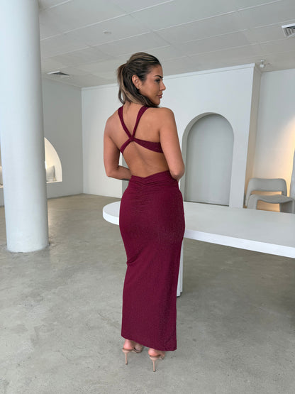 AVERY DRESS - RED SHIMMER