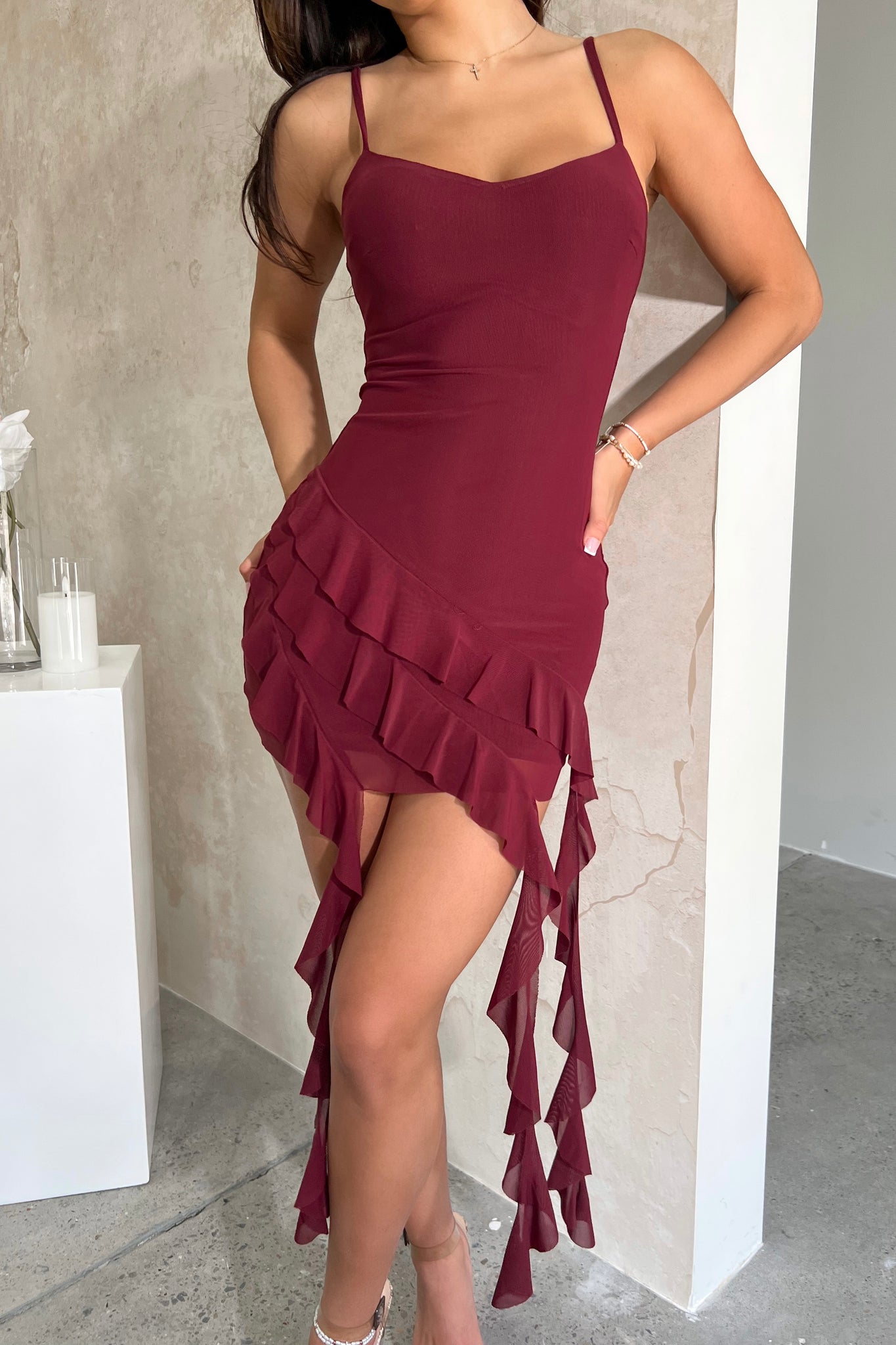 WAKANDA DRESS - MAROON