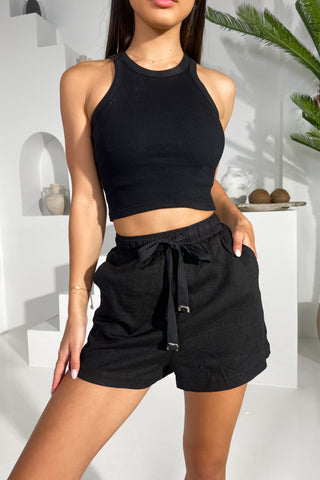 REBECCA SHORTS - BLACK