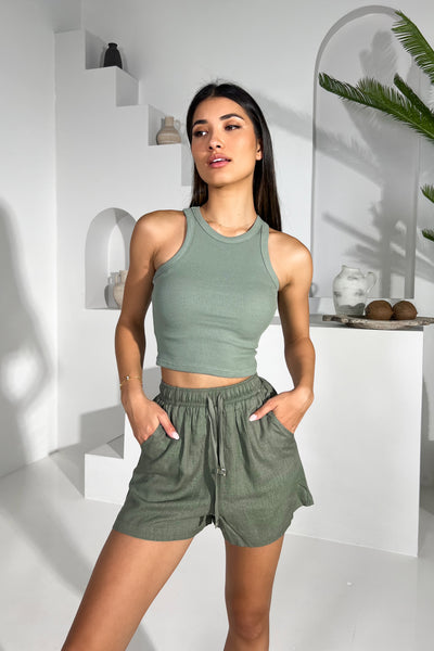 REBECCA SHORTS - SAGE