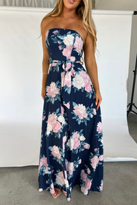 SHARL DRESS - FLORAL NAVY