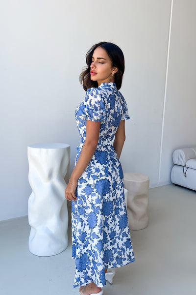 TESSA DRESS - FLORAL BLUE