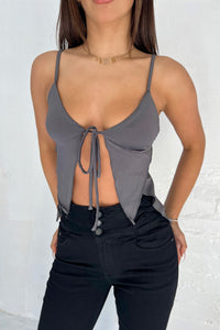 AMELIE TOP - SLATE GREY