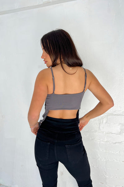 AMELIE TOP - SLATE GREY