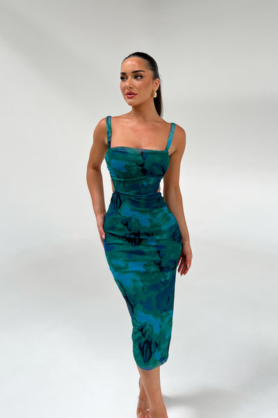 HOLD ME DRESS - FOREST GREEN