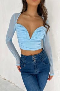 ELENE TOP - BABY BLUE