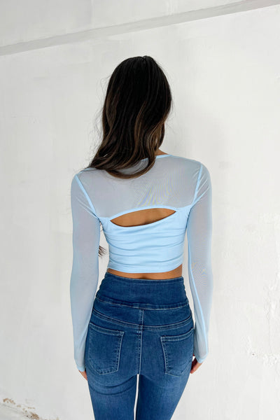 ELENE TOP - BABY BLUE