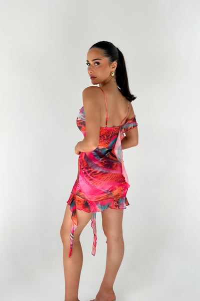 RACHELLE DRESS - MULTI PRINT