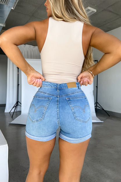 SOMEDAY DENIM SHORTS - L. BLUE