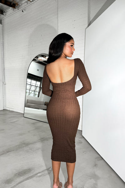 MONACO DRESS - CHOCOLATE BROWN