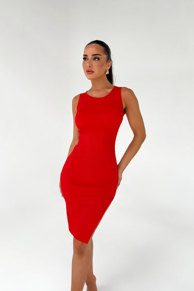 MEGAN DRESS - RED