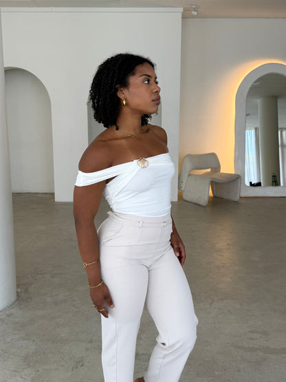 PENELOPE BODYSUIT - WHITE