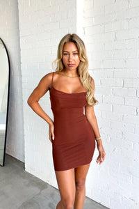 JOY DRESS - BROWN