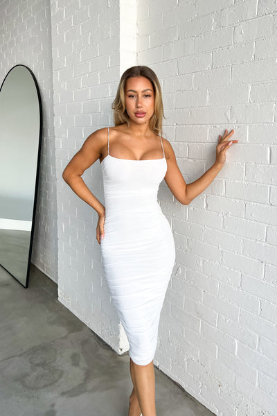 SANTORINI DRESS - WHITE