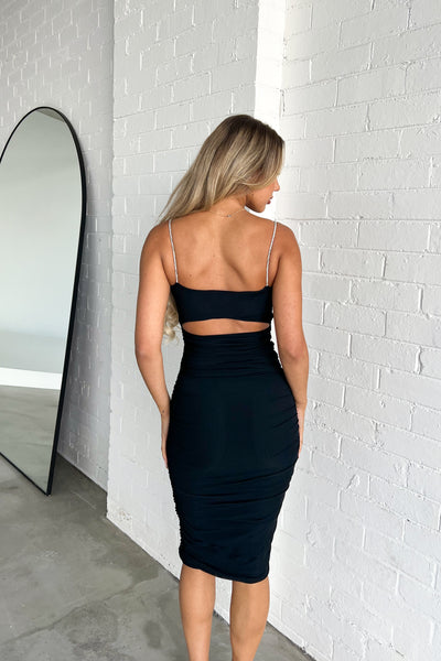 SANTORINI DRESS - BLACK