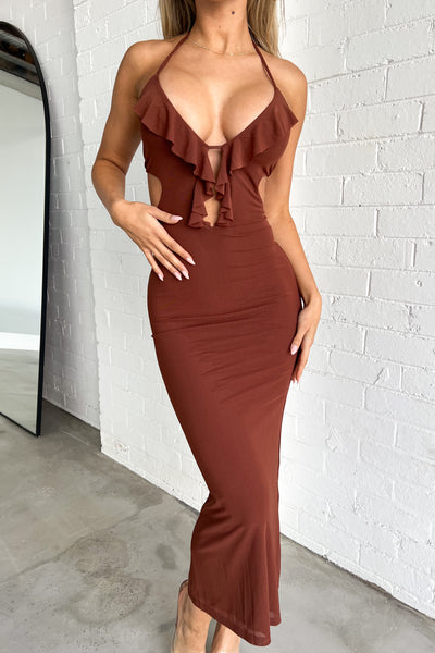 TAYLOR DRESS - BROWN