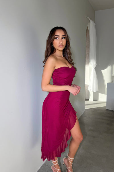 VERENA DRESS - CRIMSON RED