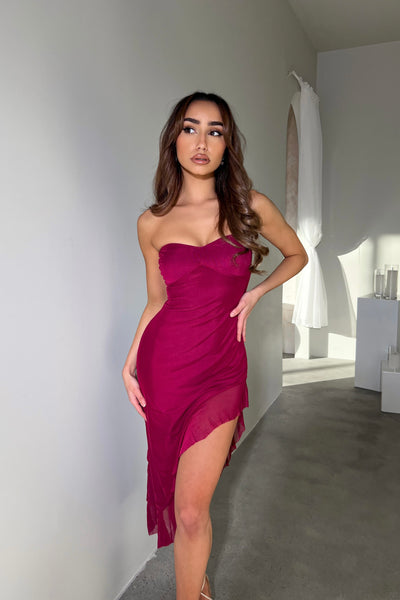 VERENA DRESS - CRIMSON RED