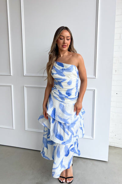 MISSACC DRESS - BLUE / WHITE