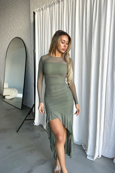 TARRIA DRESS - OLIVE