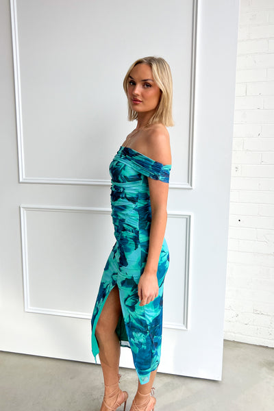 ARABELLA DRESS - TEAL MIX