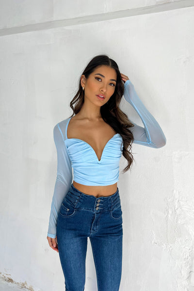 ELENE TOP - BABY BLUE