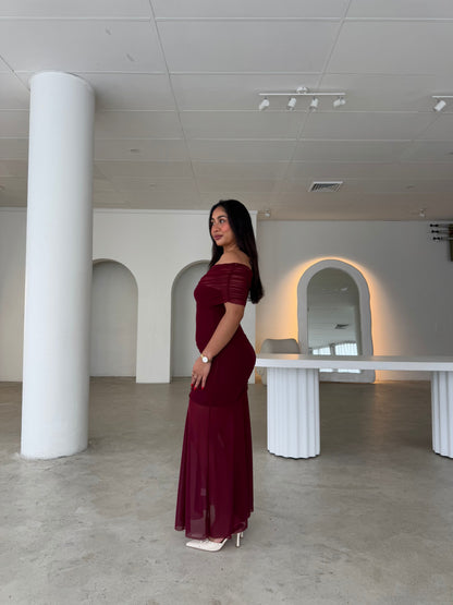 KRISTY DRESS - WINE