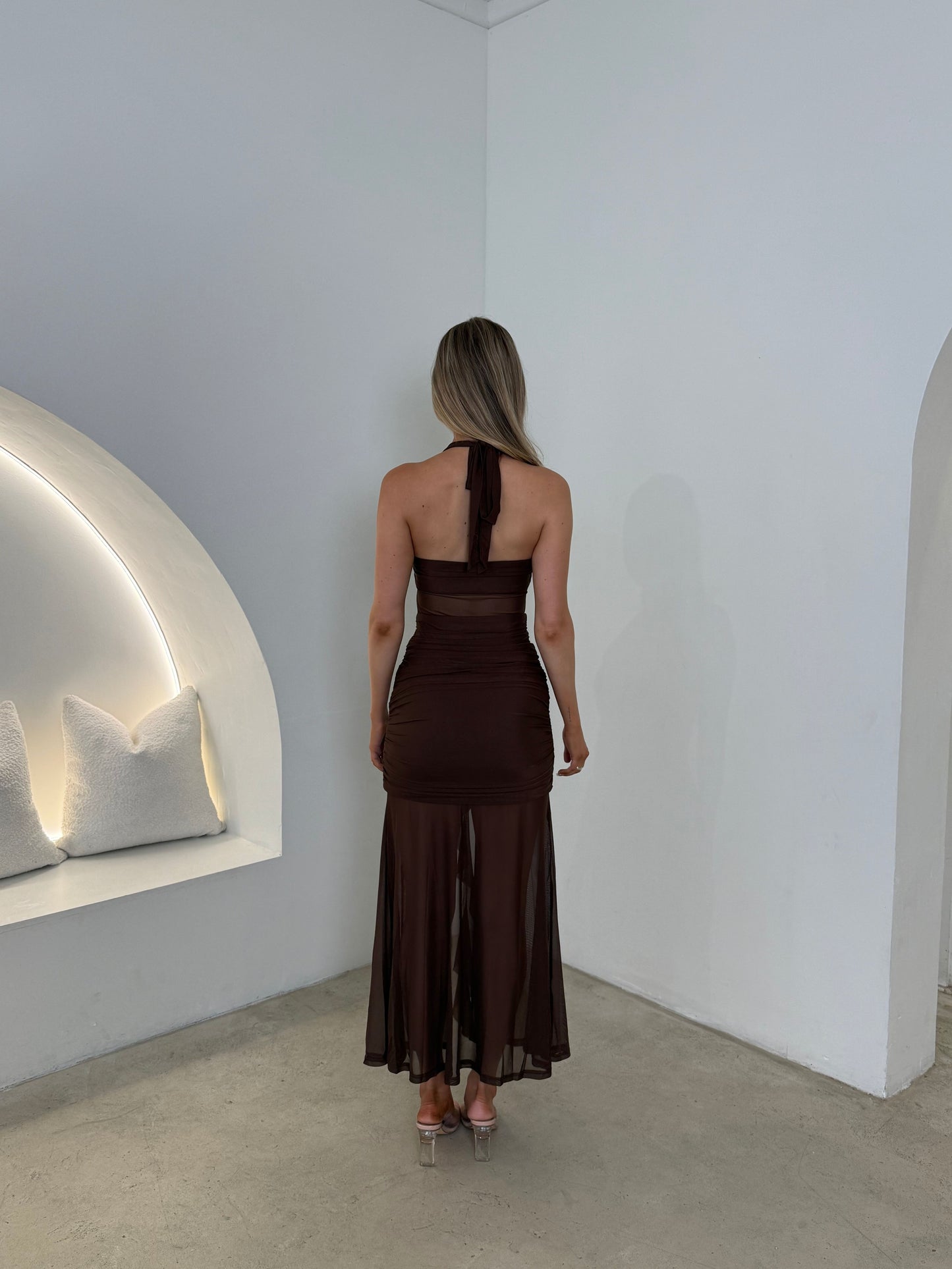 ADDISON DRESS - CHOCOLATE