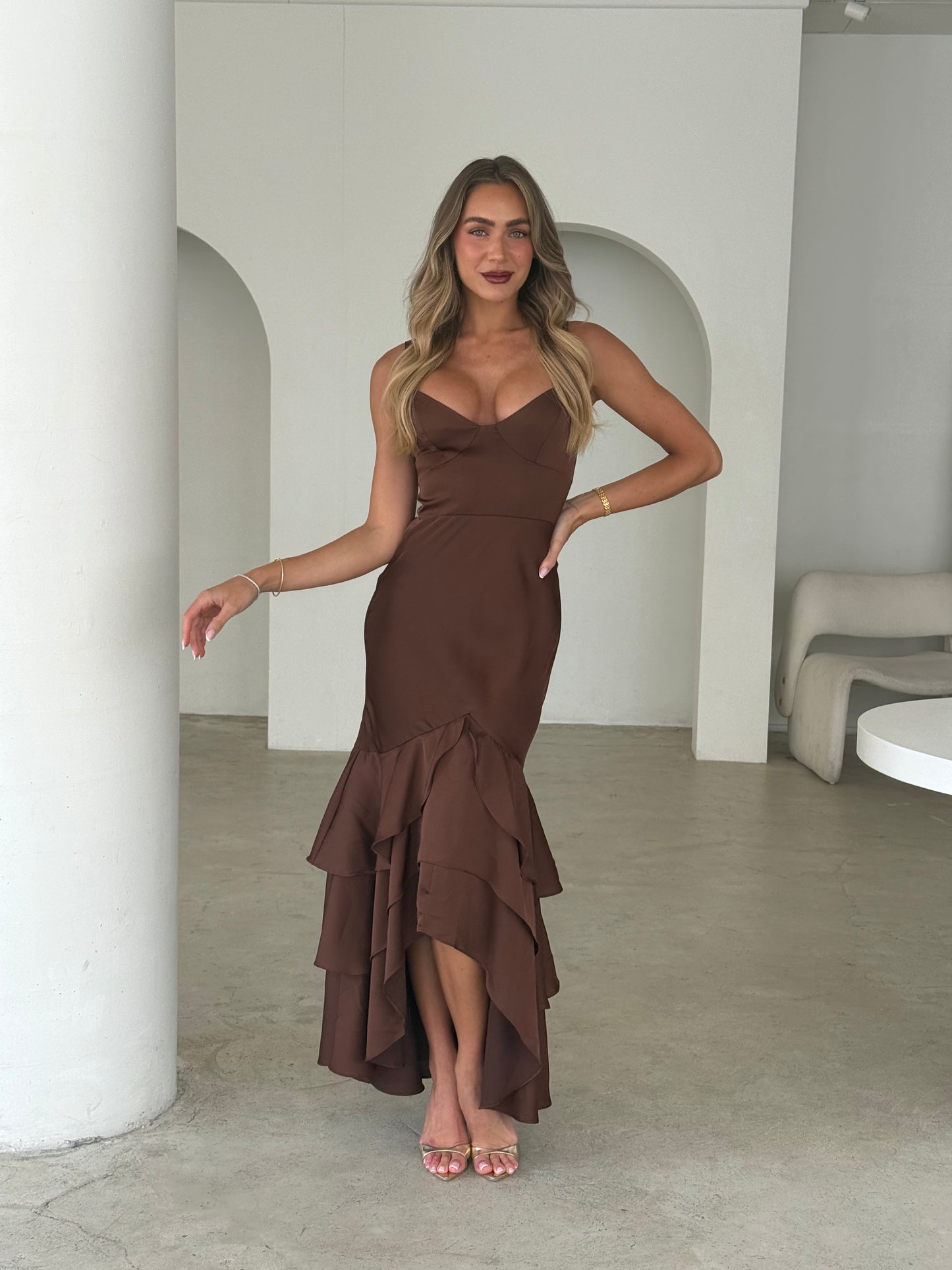 ASTER DRESS - COFFEE