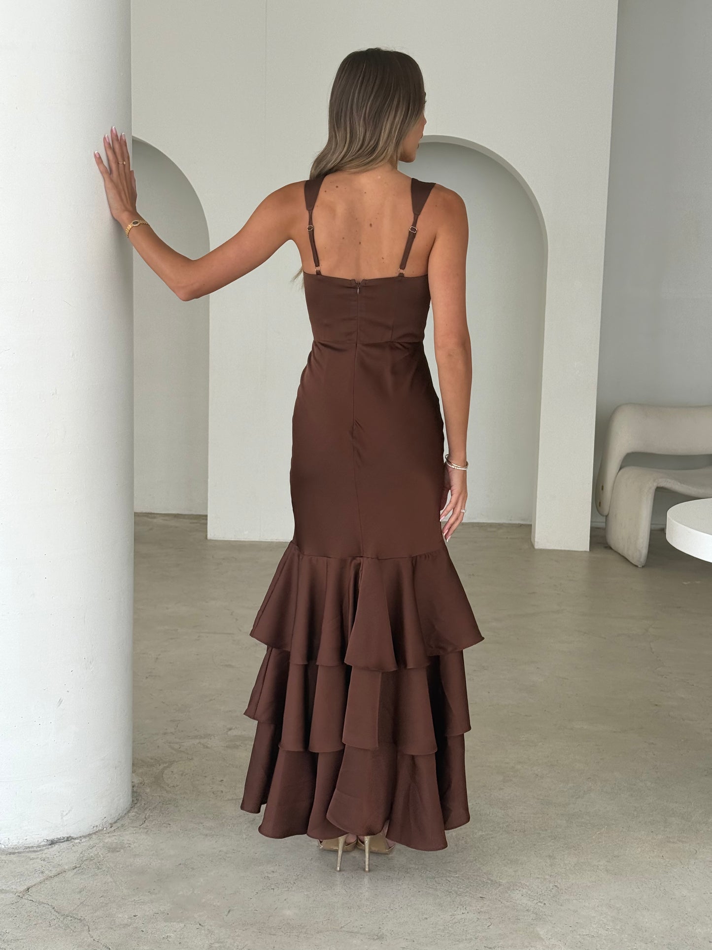 ASTER DRESS - COFFEE