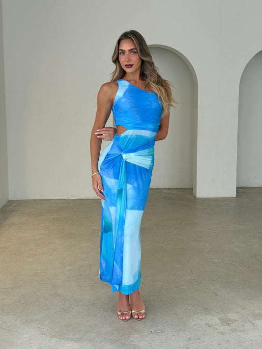 LIVY DRESS - BLUE MULTI