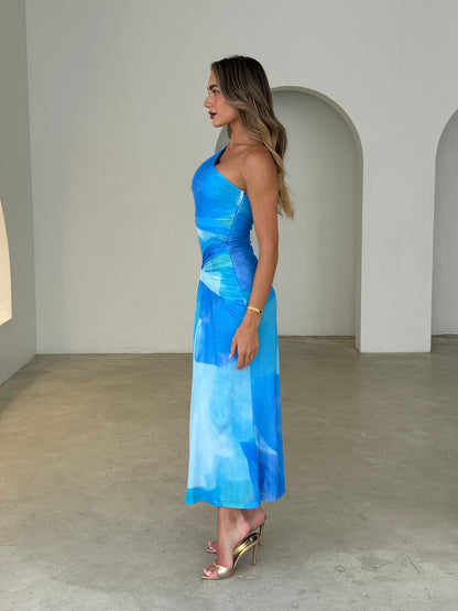 LIVY DRESS - BLUE MULTI