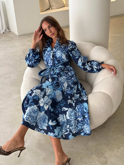 SOPHIA DRESS - BLUE
