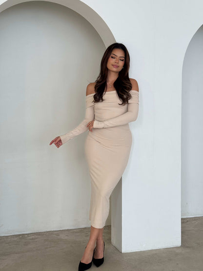 VALARIE DRESS - BEIGE