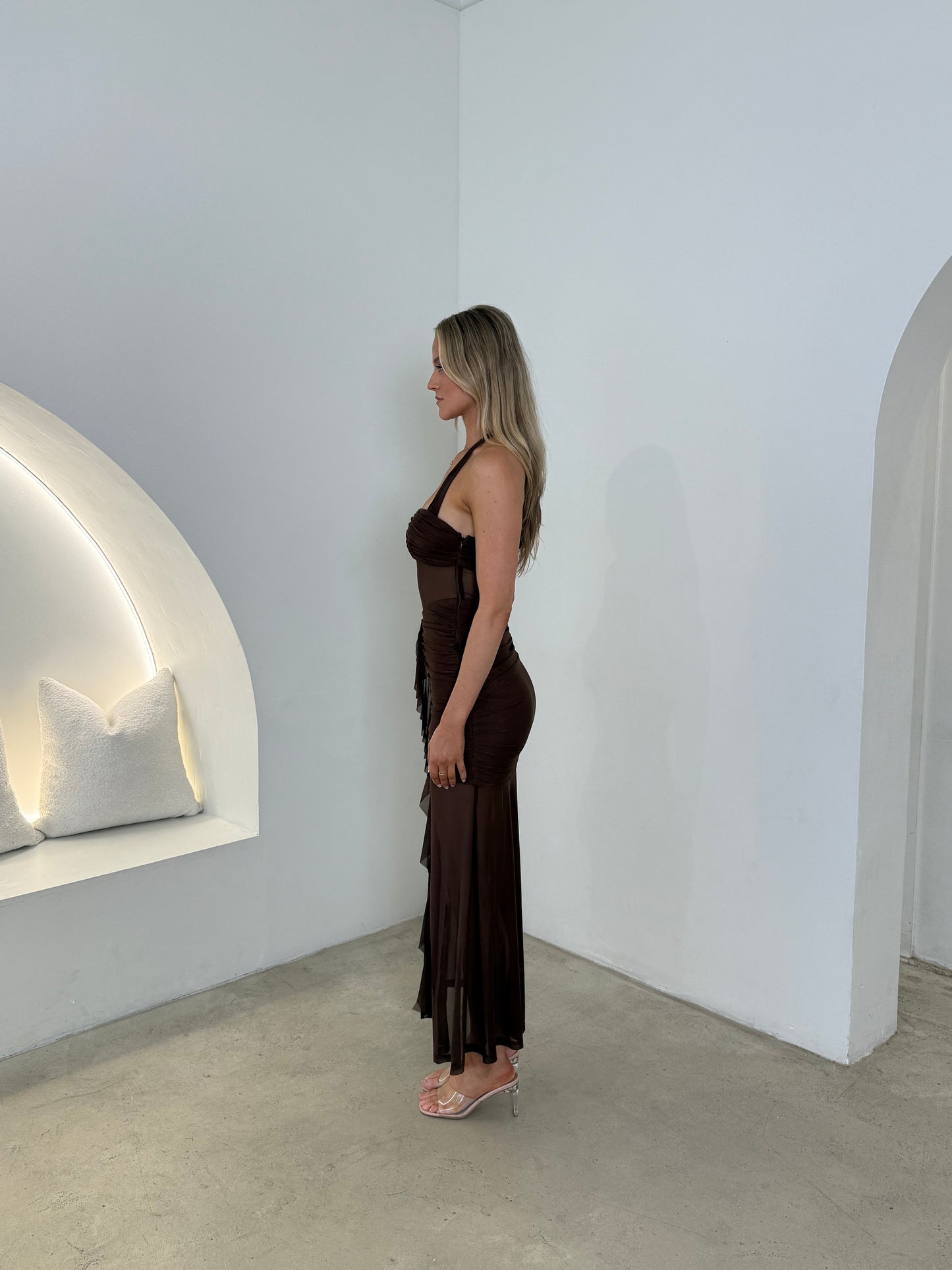 ADDISON DRESS - CHOCOLATE