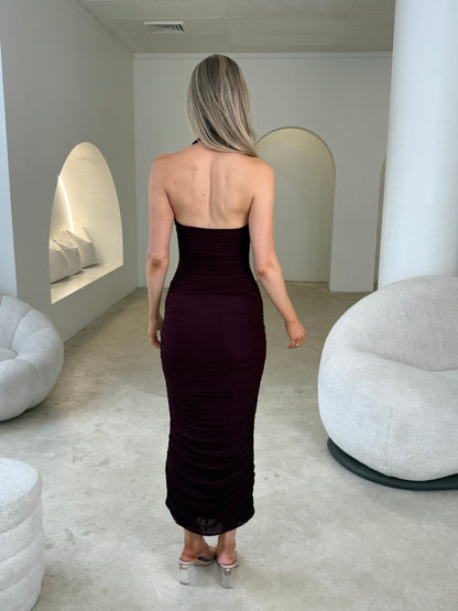 MARLEE DRESS - PLUM