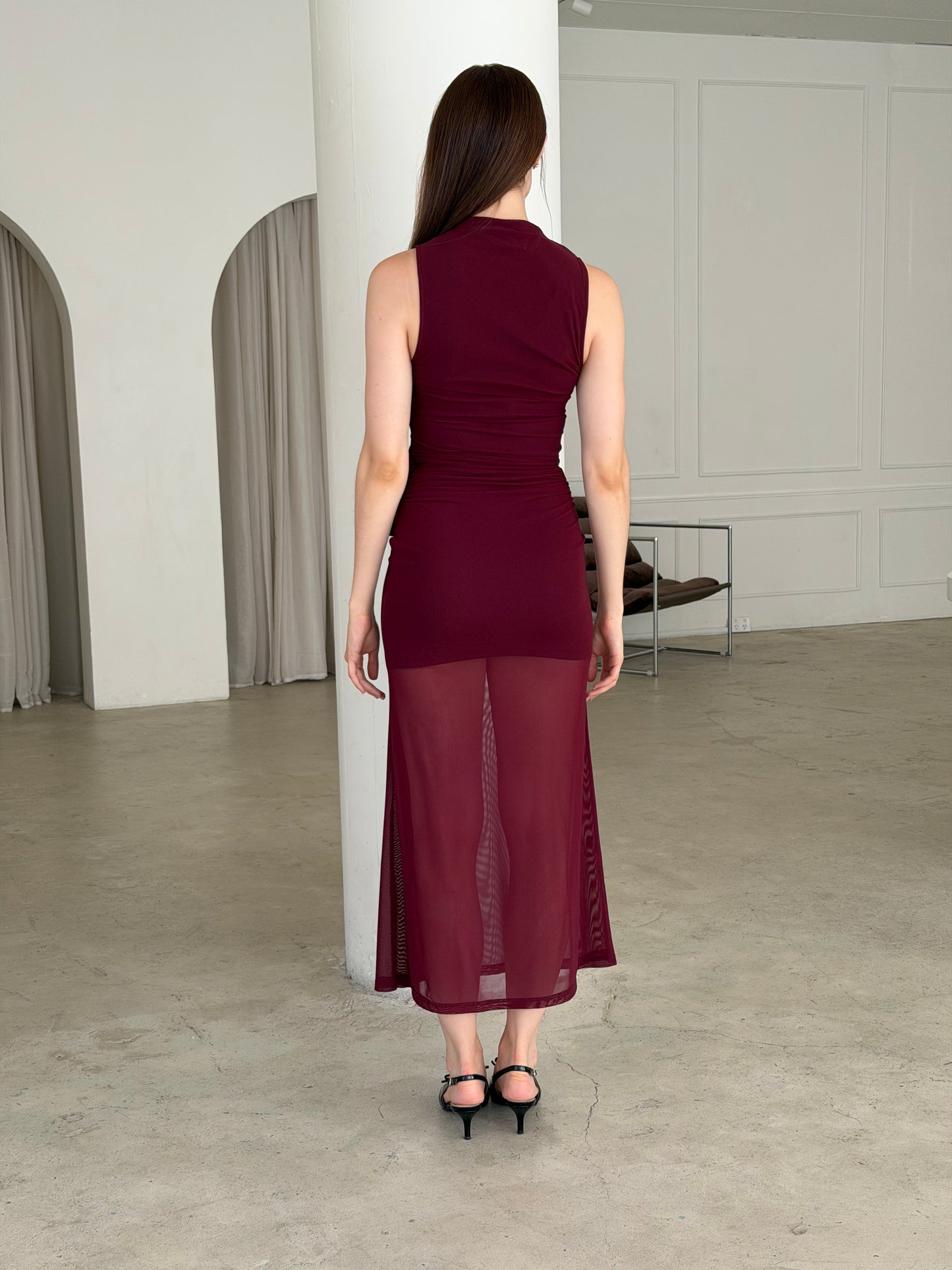 MIRA DRESS - WINE