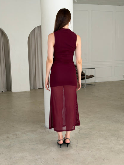 MIRA DRESS - WINE