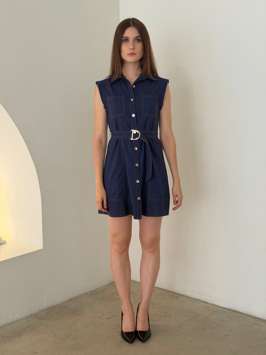 CELINE DENIM DRESS - DENIM