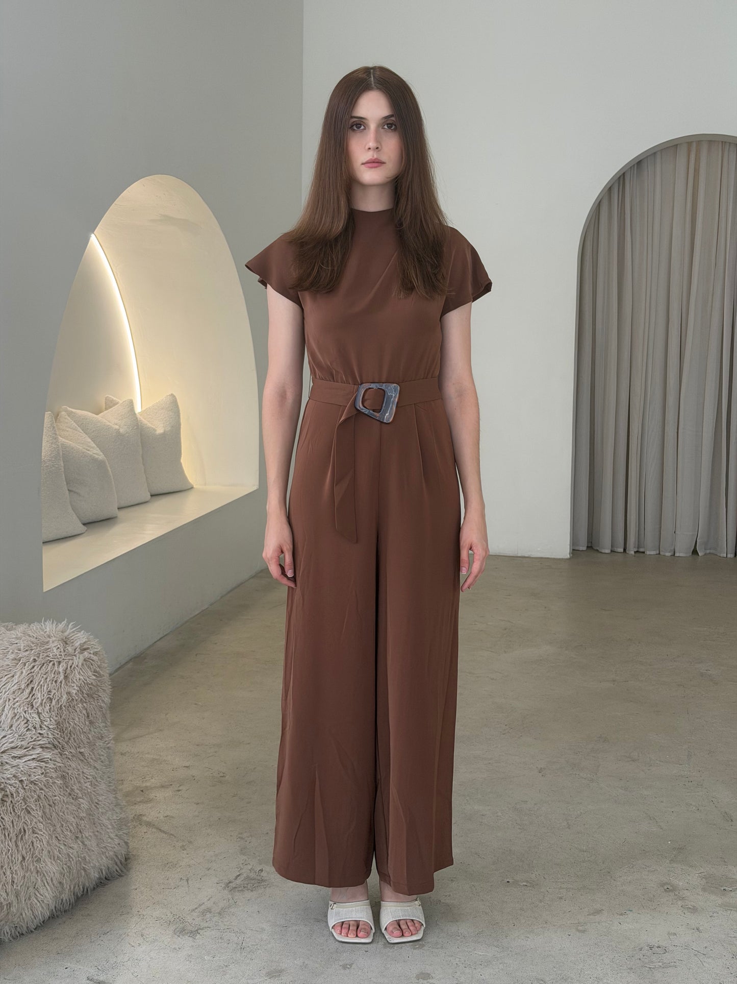 LANI JUMPSUIT - CHOCOLATE
