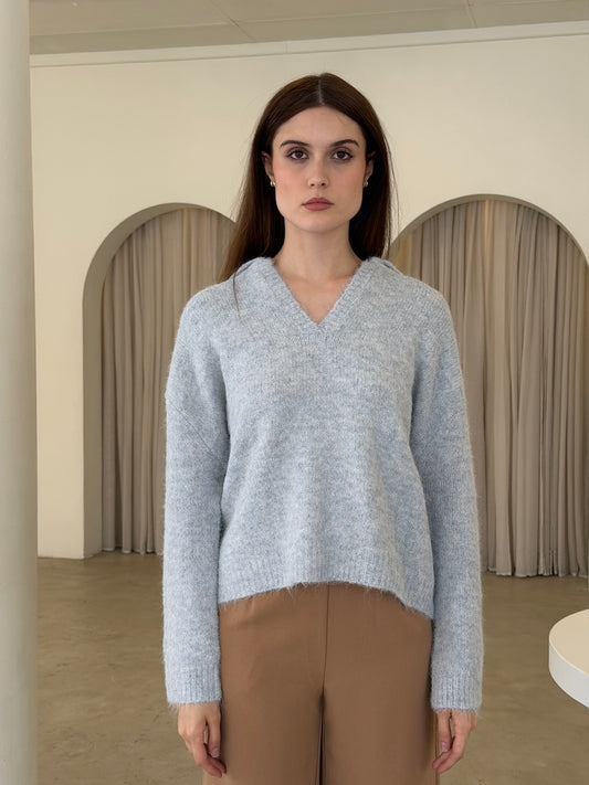 MILIE KNIT TOP - BLUE