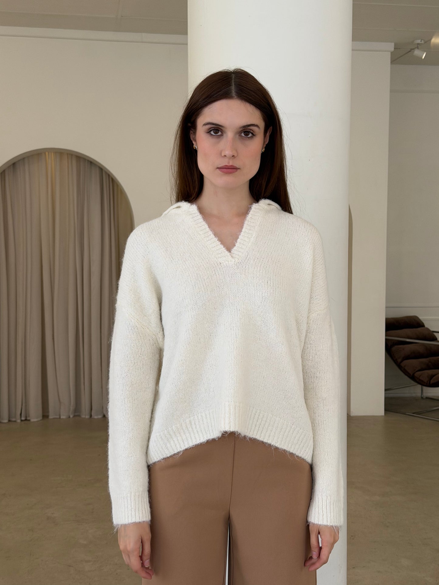 MILIE KNIT TOP - WHITE